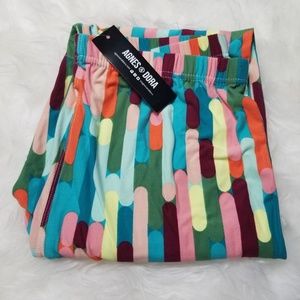 Agnes & Dora Scooped Stripes Adult Leggings - L
